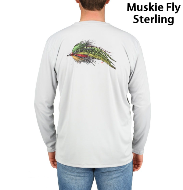 Simms Solar Tech Tee Muskie Fly Sterling Model Simms Solar Tech Tee Muskie Fly Sterling Model